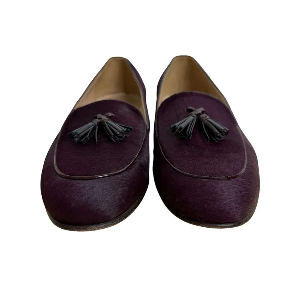 J. Crew Biella Tassel Loafers Deep Aubergine Sz 9